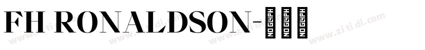 FH RONALDSON字体转换
